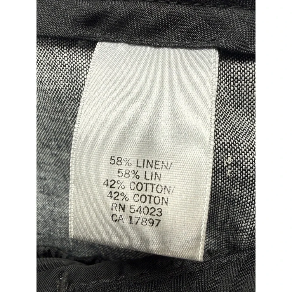 Linen Cotton Career Pants Banana‎ Republic Jackson Fit Gray Size 8